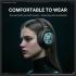 ONIKUMA GT802 Gaming Headset Triple Mode Low Latency RGB Light Wireless Headphone with USB Receiver, up to 60 hours - Black